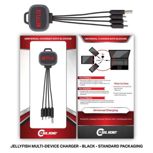 Jellyfish USB Data Blocker and Multi Device Charger with Standard Packaging-1